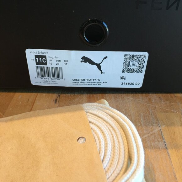 FENTY x PUMA Creeper Phatty Inf "Speed Blue/Lime Pow" 396830 02 Sz 11C - Picture 5 of 5